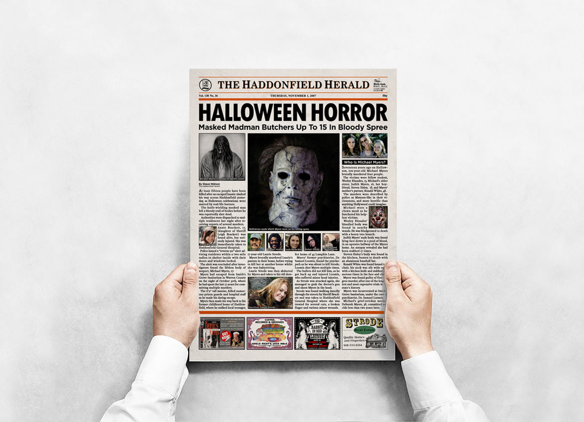 Halloween 2007 Rob Zombie Newspaper Poster print