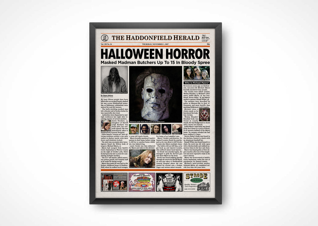 Halloween 2007 Rob Zombie Newspaper Poster print