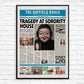 Happy Death Day Newspaper Poster Print
