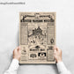 The Haunted Mansion Newspaper print Disneyworld Florida Magic Kingdom Liberty Square