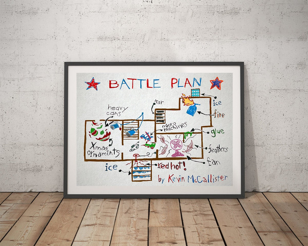 Home Alone Battle Plan poster print