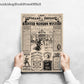 The Haunted Mansion Newspaper print Disneyland California New Orleans Square