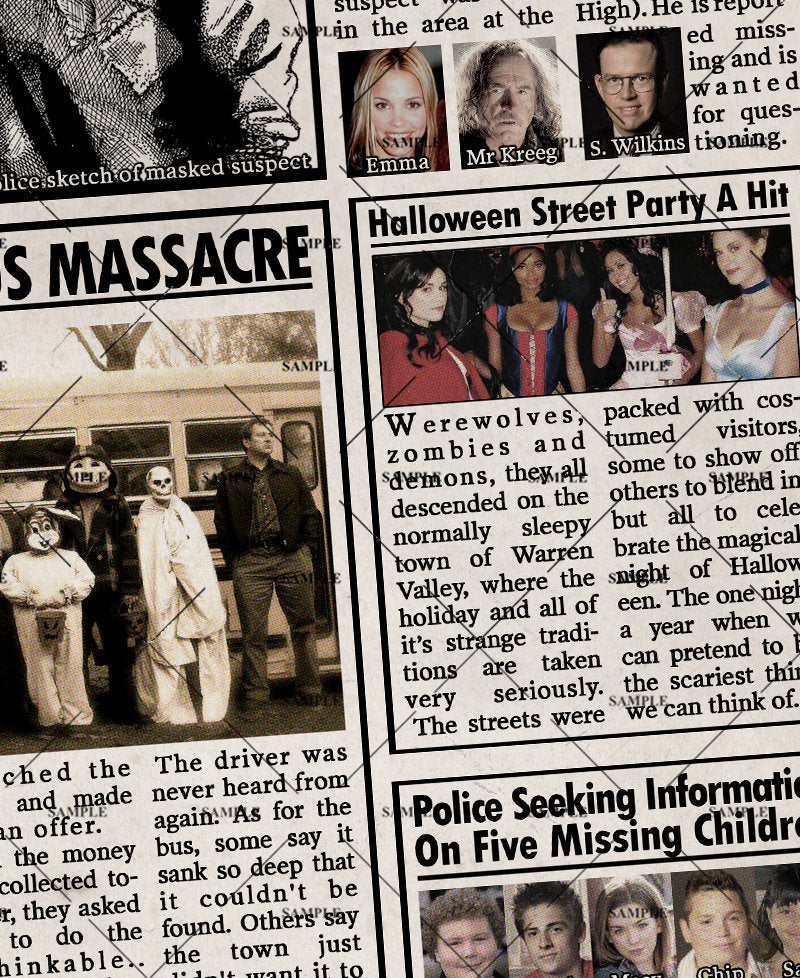 Trick 'r Treat Newspaper Poster Print