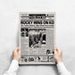 Rocky 2 Newspaper Poster Print