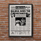Rocky Newspaper poster print