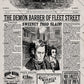 Sweeney Todd The Demon Barber of Fleet Street Newspaper Poster print
