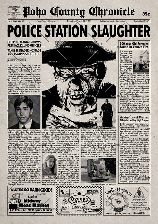 Jeepers Creepers Newspaper poster Print