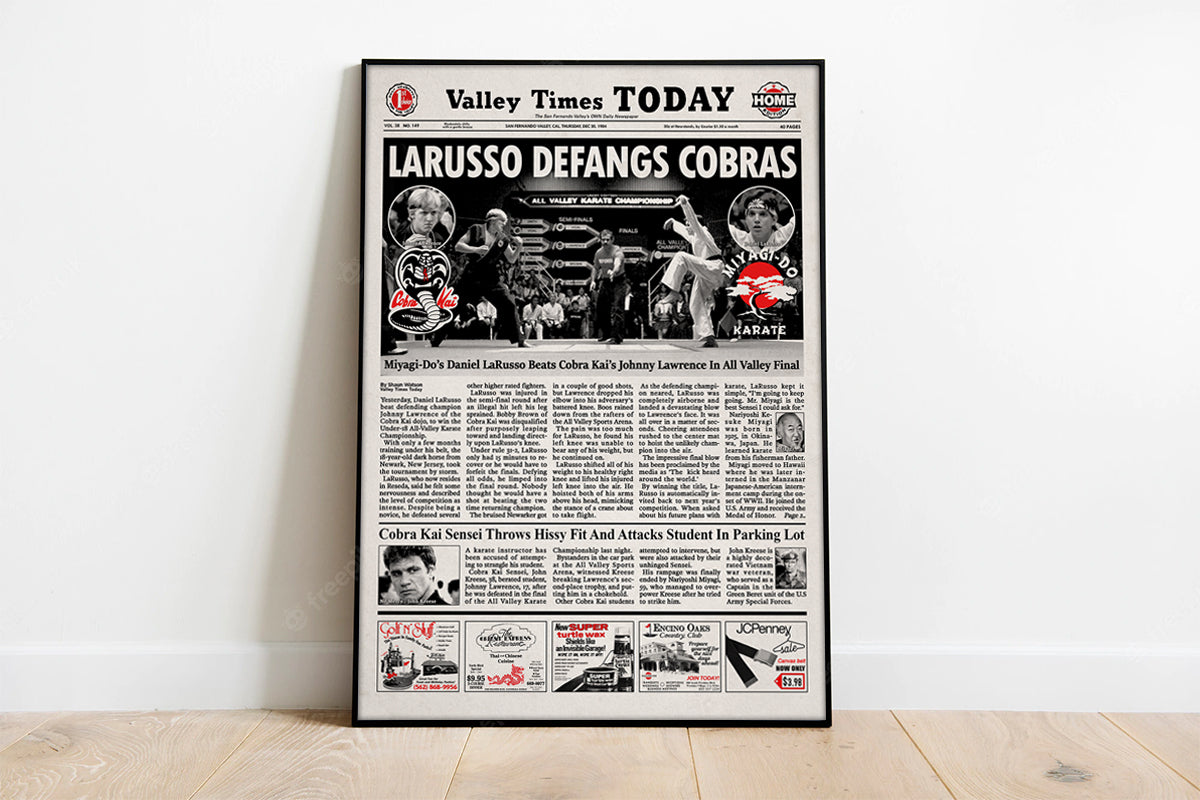 Karate Kid Newspaper Poster Print