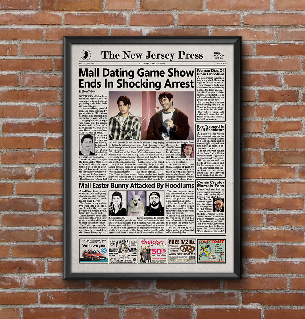 Mallrats Newspaper Poster Print