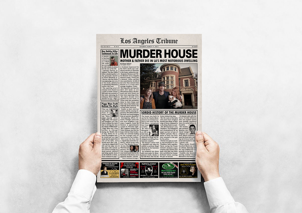 American Horror Story Murder House Newspaper Poster Print