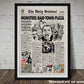 The Monster Squad Newspaper poster Print