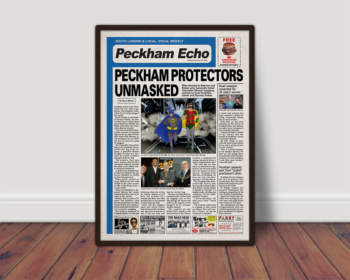 Only Fools and Horses Heroes & Villains Newspaper Poster Print