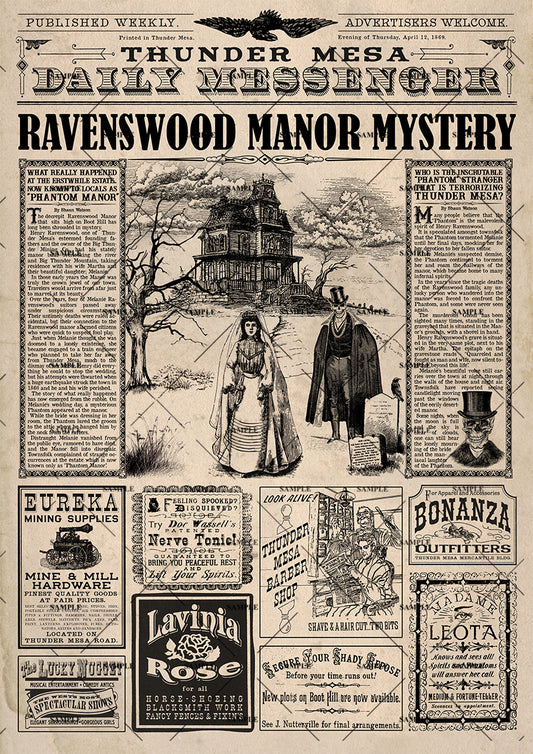 Phantom Manor Newspaper Print