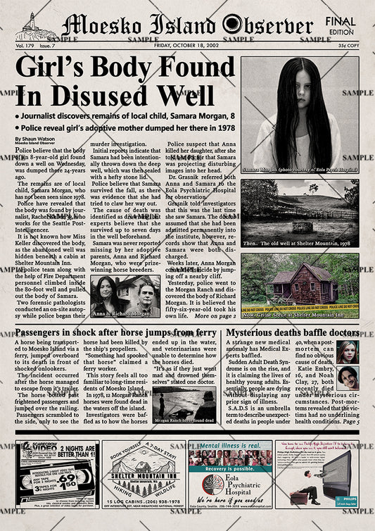 The Ring Newspaper poster print