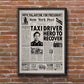 Taxi Driver Newspaper Poster print
