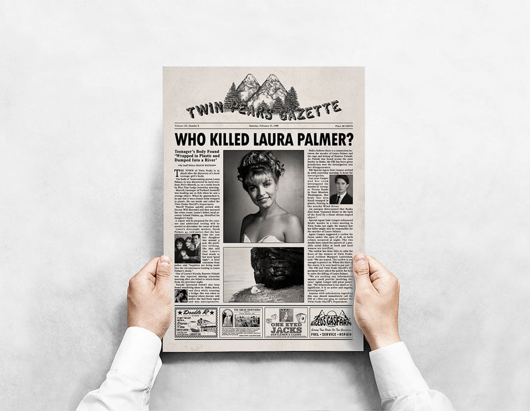 Twin Peaks Newspaper Poster Print