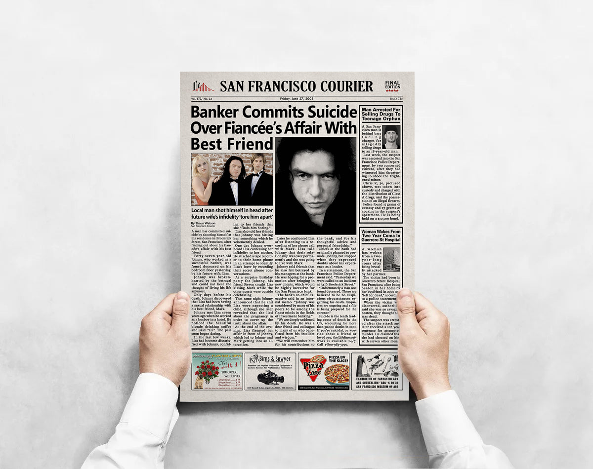 The Room Newspaper Poster Print