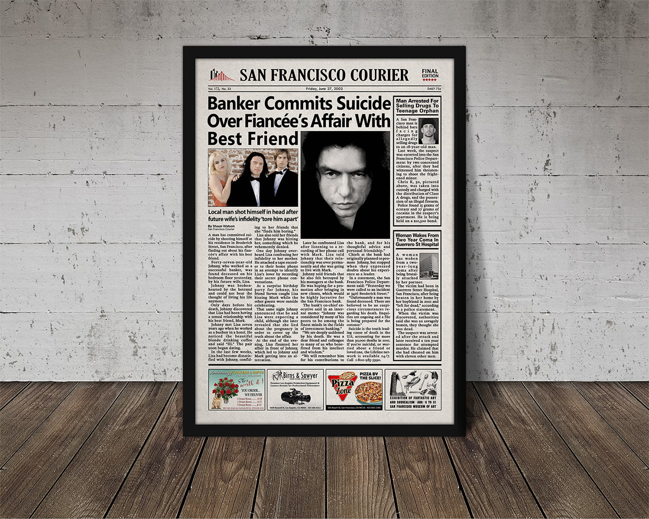 The Room Newspaper Poster Print