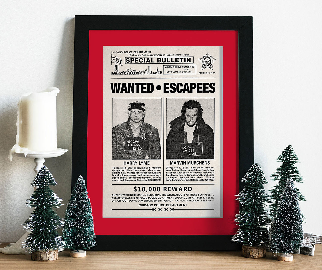 Home Alone 2 Wet Bandits Wanted Poster print